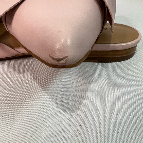 Rebecca Minkoff pale pink Alexis leather bow flat mules size 8 FLAW NWOB - Picture 13 of 14